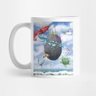 Floating Castle and Flying Fish Mug